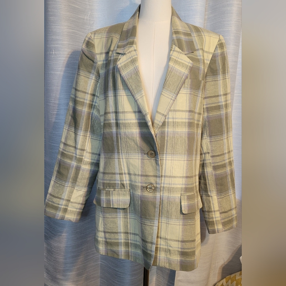Vintage Plaid Blazer